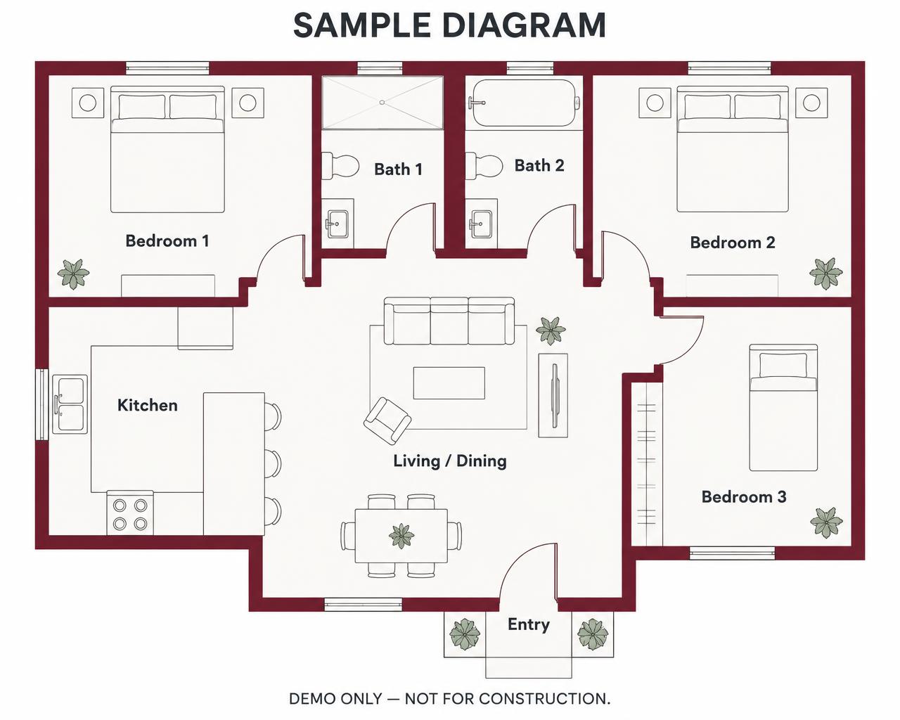 The Piney Woods (Sample) floor plan